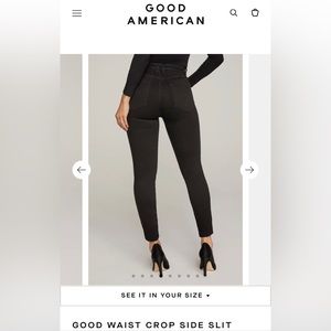 Good American : Good Waist Crop Side Slit